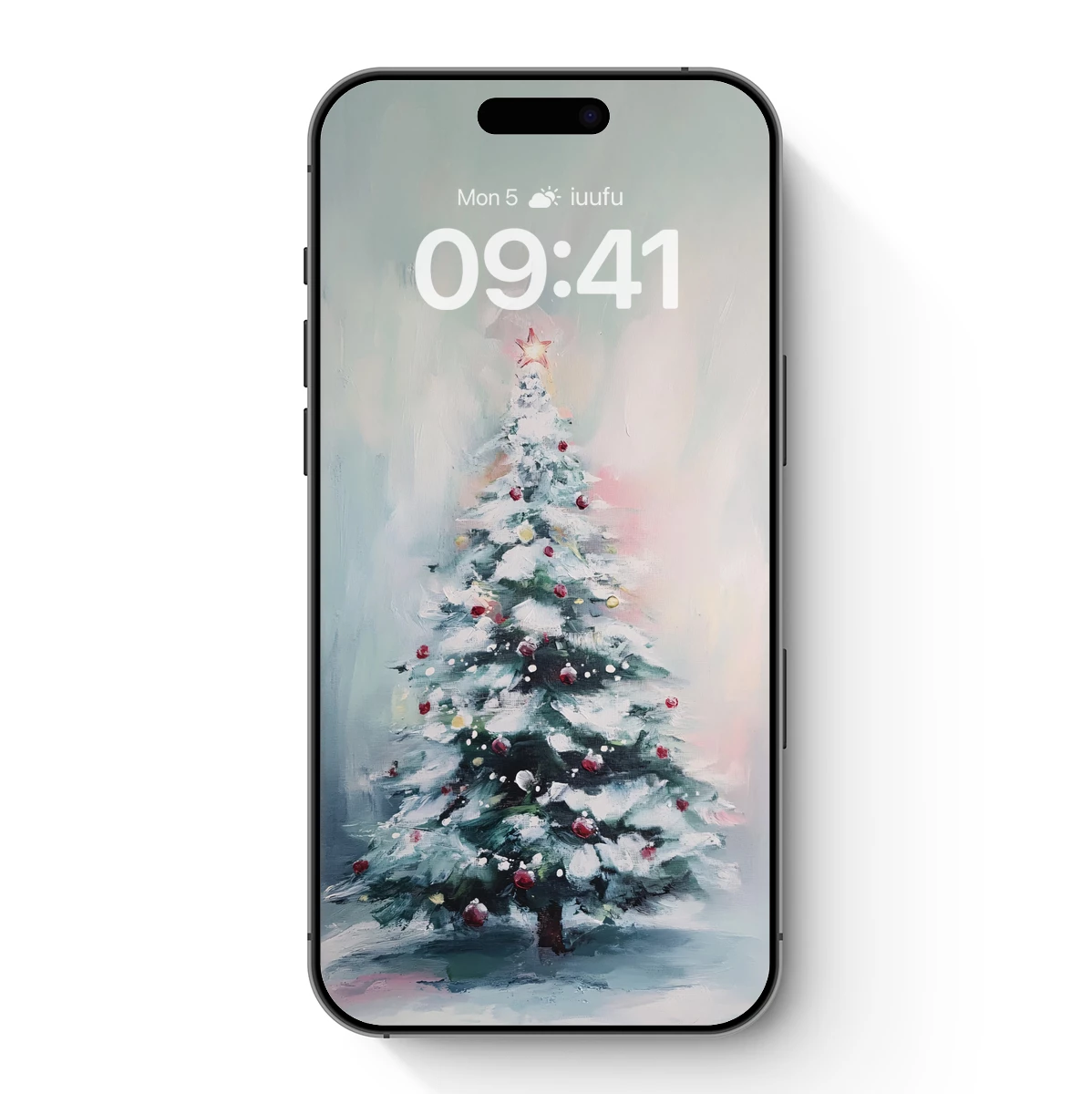 Frosty Christmas Tree in Abstract Glow Frosty Christmas Tree in Abstract Glow