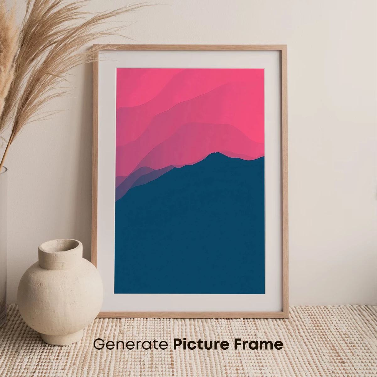 Crimson Peaks: Abstract Mountain Silhouettes - Image 7