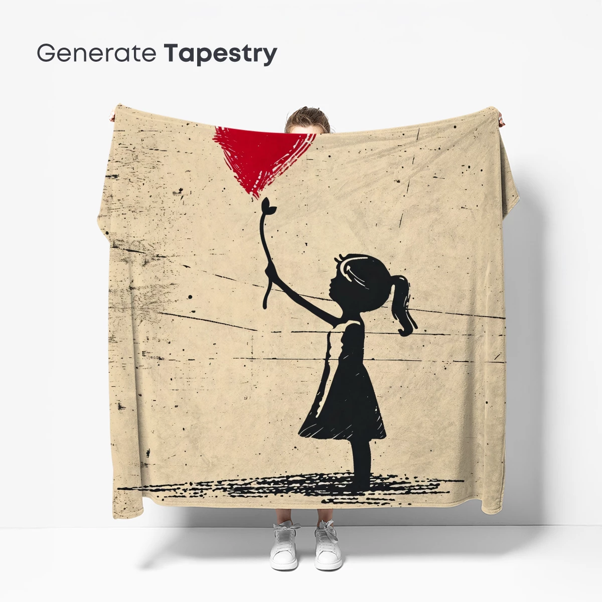 Heart Balloon Silhouette: Banksy-Inspired Minimal Art - Image 5