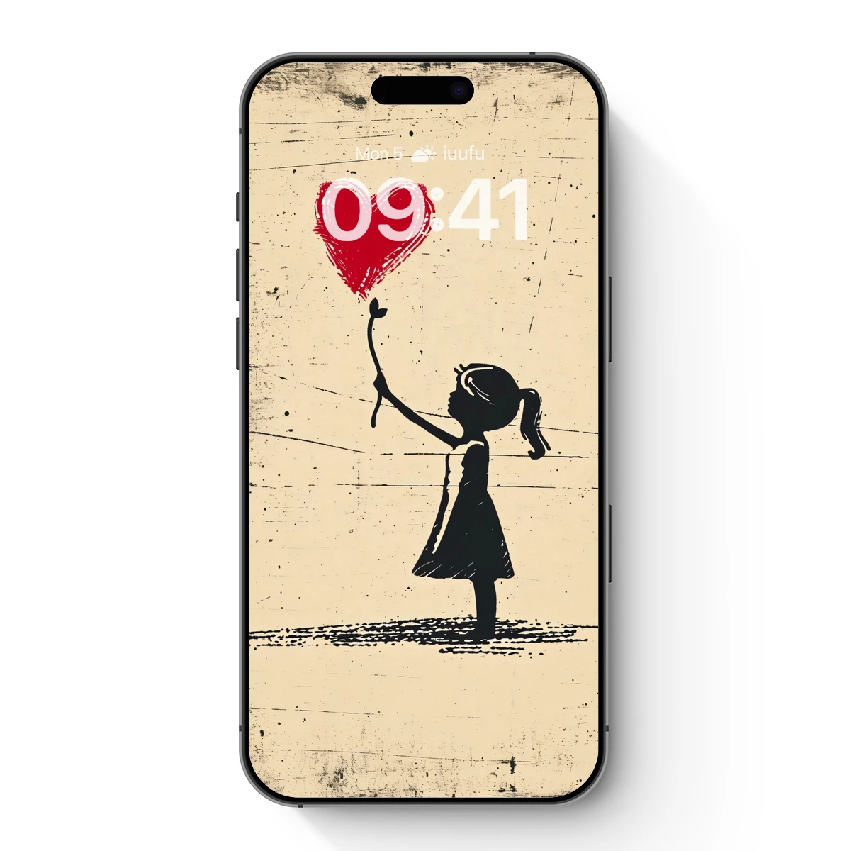 Heart Balloon Silhouette: Banksy-Inspired Minimal Art