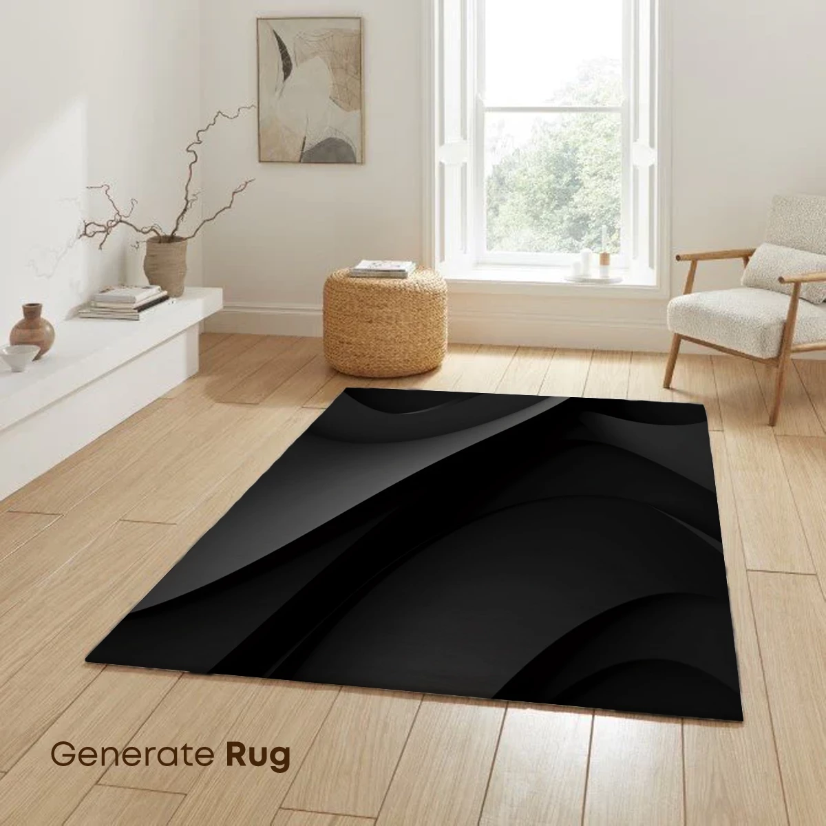Elegant Black Waves: A Symphony of Shadows - Image 6