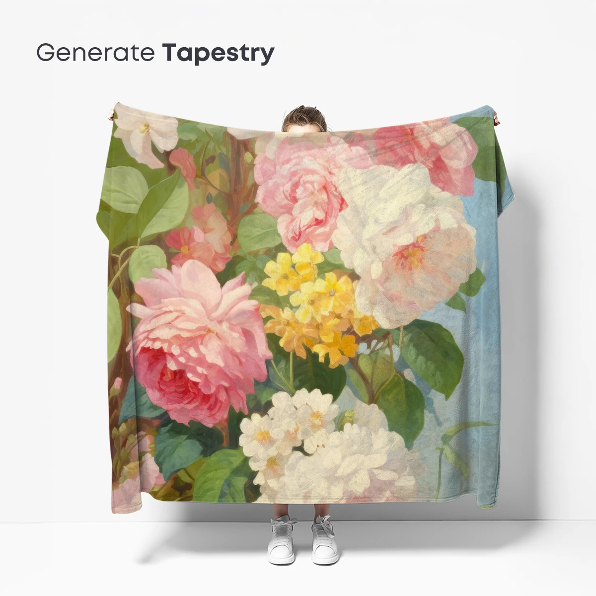 Bloom Symphony: Pastel Roses in Painterly Harmony - Image 5