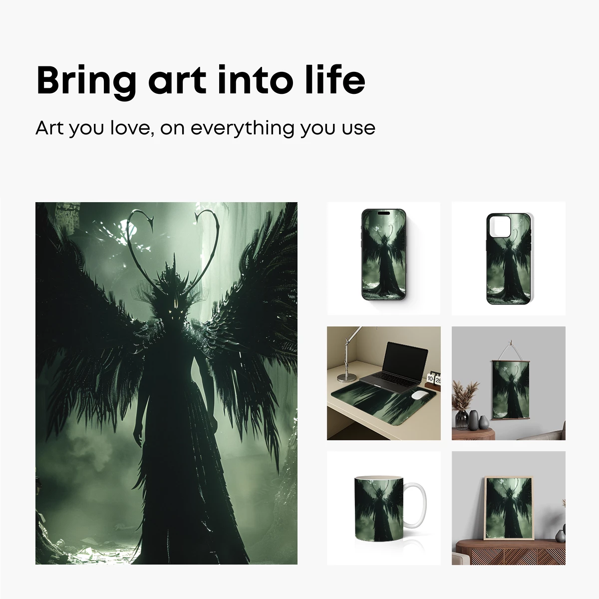 Ethereal Angel in Misty Abyss - Image 2