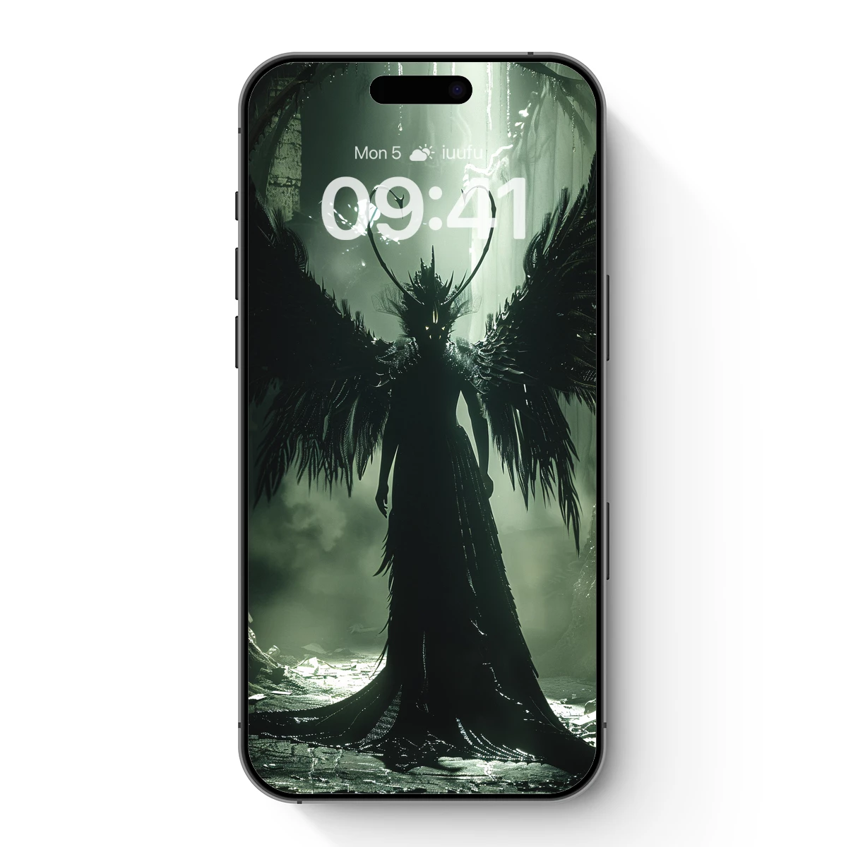 Ethereal Angel in Misty Abyss