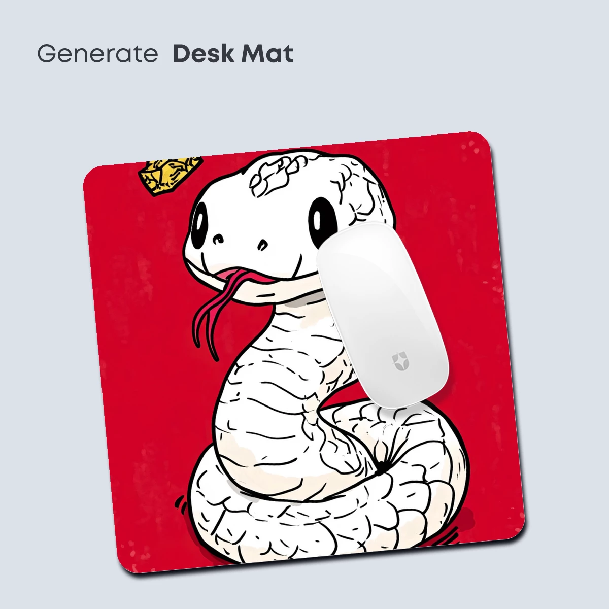 Charming Serpent with Golden Scales: Whimsical Cartoon Art - Image 4