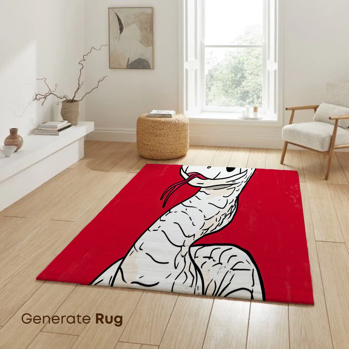 Charming Serpent with Golden Scales: Whimsical Cartoon Art - Image 6