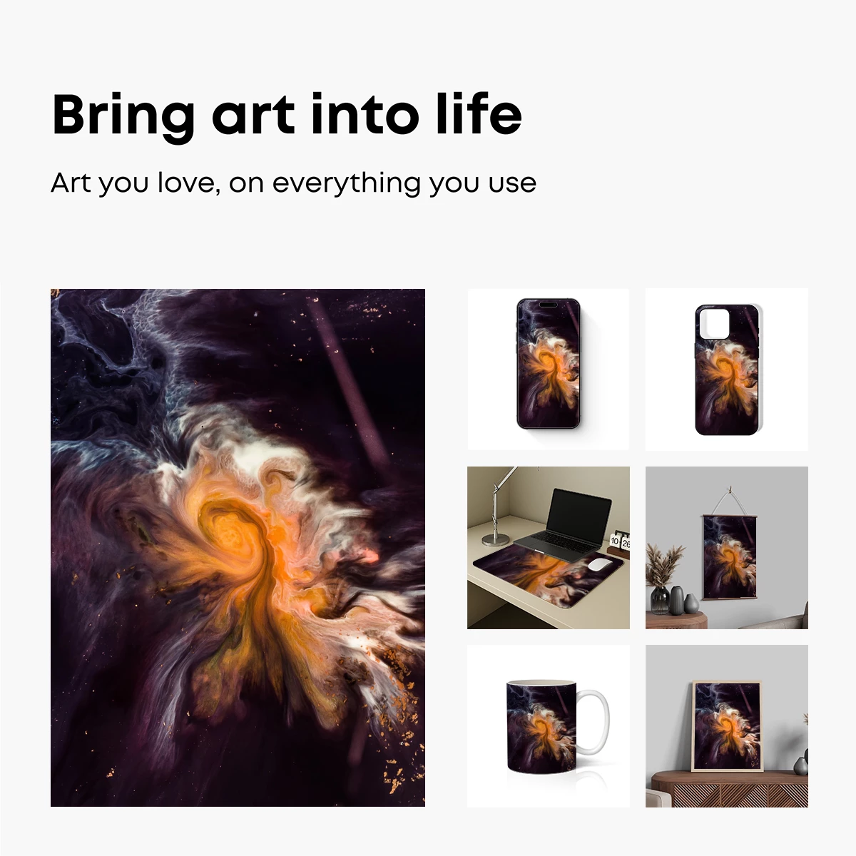 Cosmic Swirl: Abstract Fusion of Galaxies - Image 2