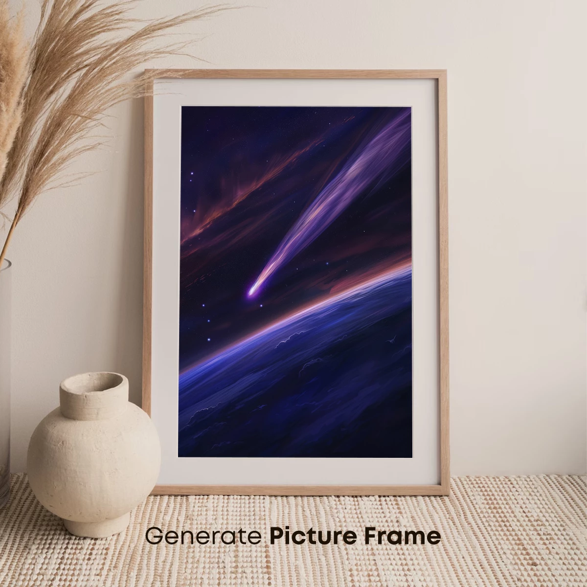 Cosmic Comet Over Earth's Horizon - Image 7