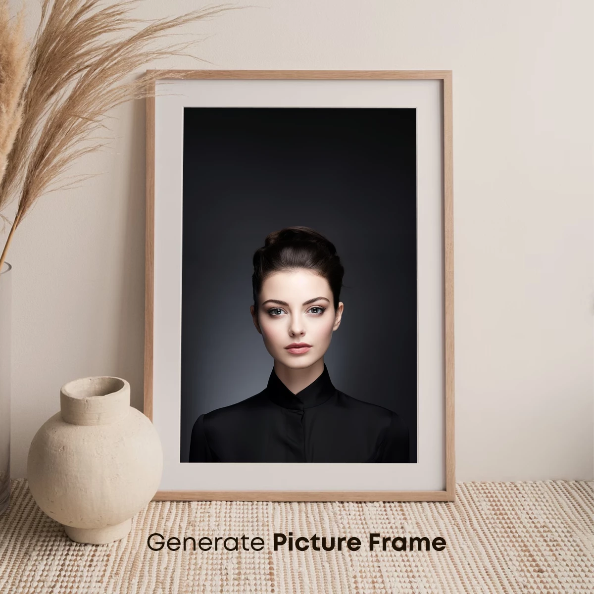 Elegant Monochrome Portrait: Timeless Beauty in Black - Image 7