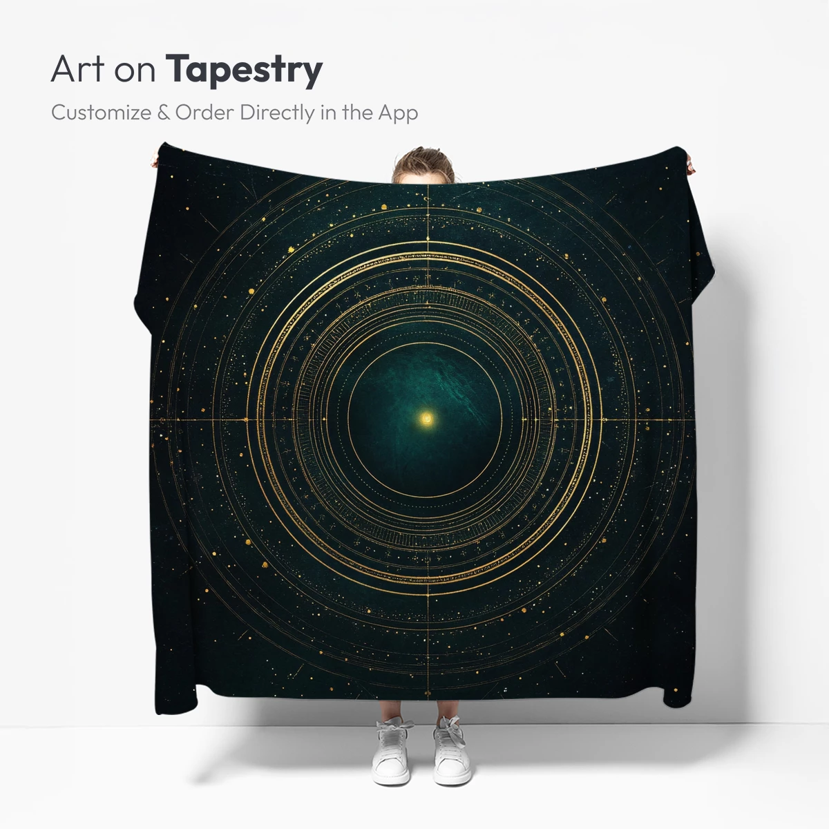 Cosmic Symphony: Golden Circles in Space - Image 5