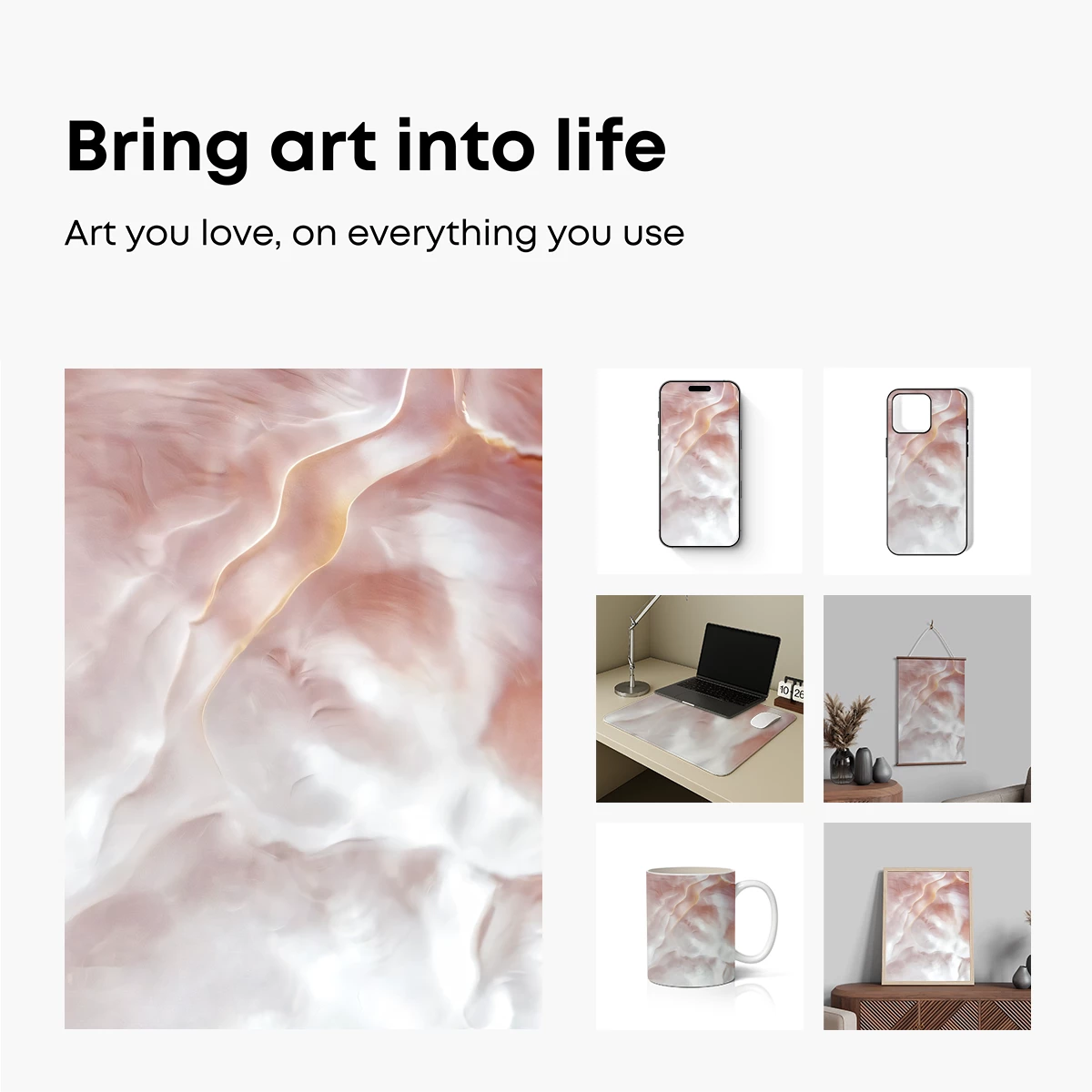 Desert Mirage: Wavy Sands in Pastel Hues - Image 2