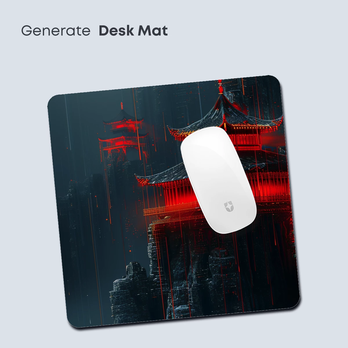 Crimson Pagodas in Cyber Fog - Image 4