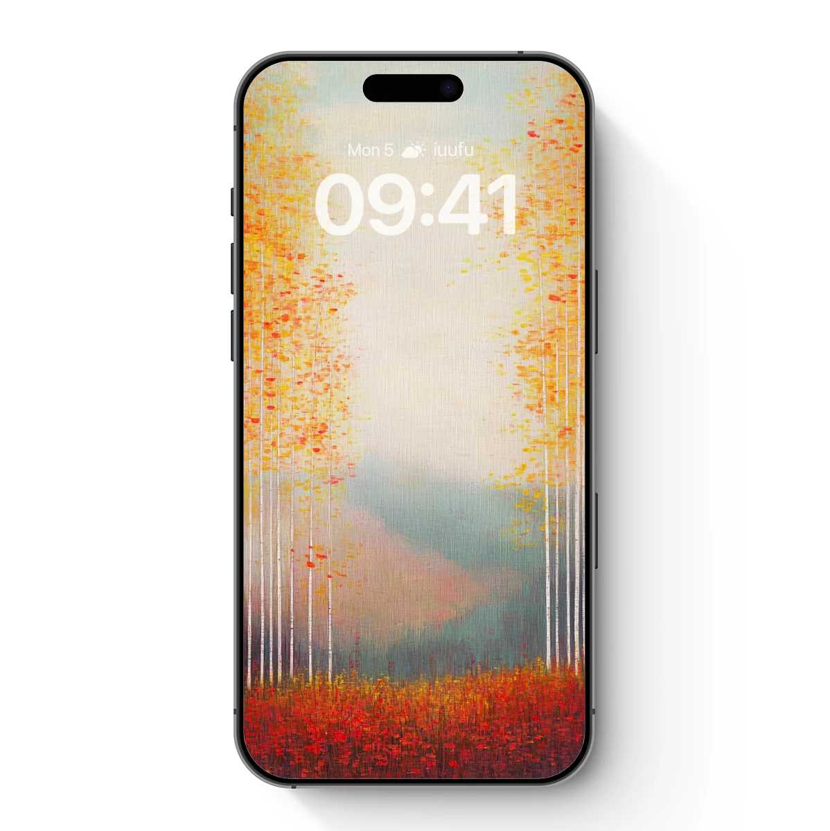 Autumn Birch Symphony: Abstract Forest Glow