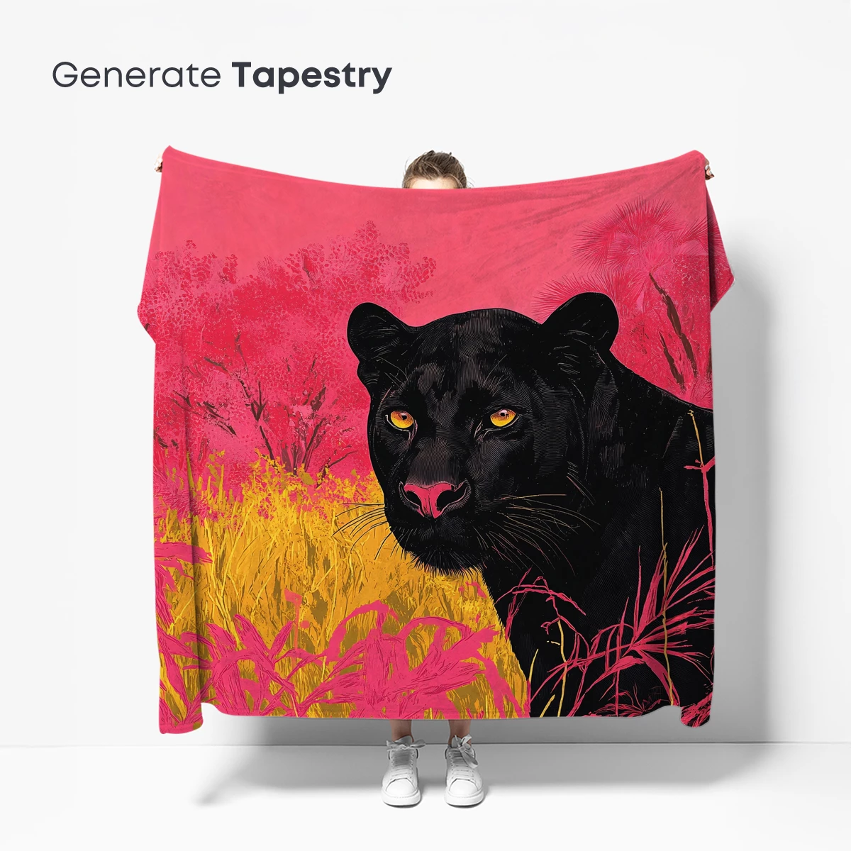 Panther in Neon Jungle: Vibrant Wild Art - Image 5