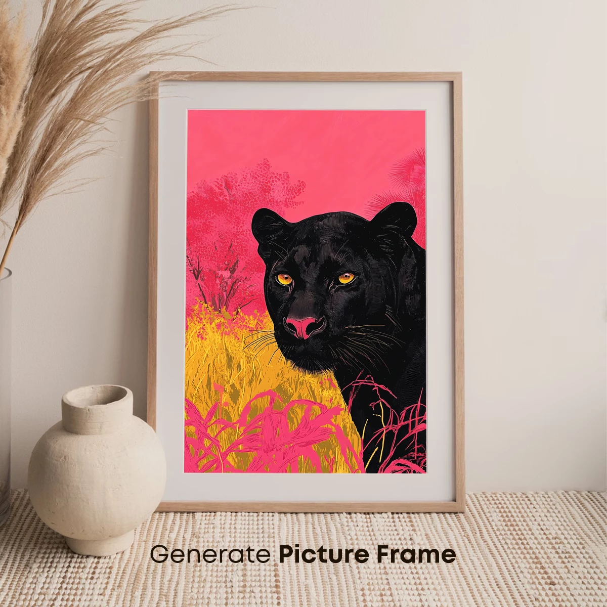 Panther in Neon Jungle: Vibrant Wild Art - Image 7