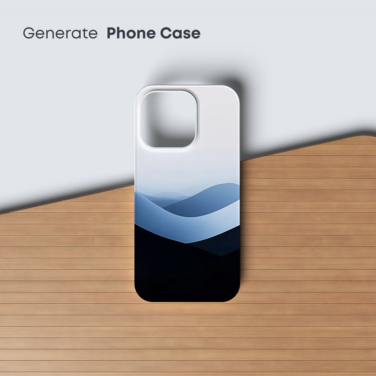 Ethereal Mountain Waves: A Study in Gradient Shadows - Image 3