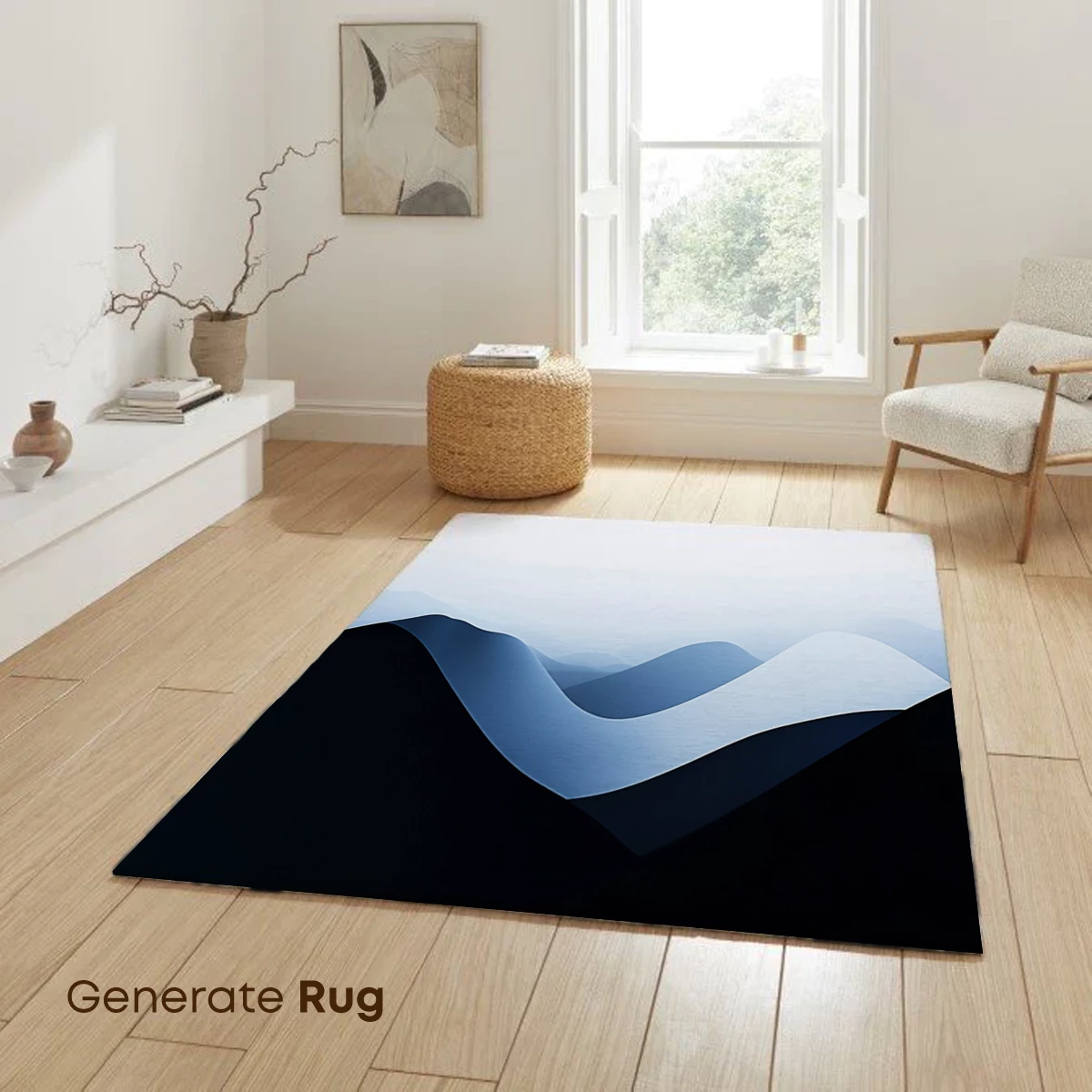 Ethereal Mountain Waves: A Study in Gradient Shadows - Image 6