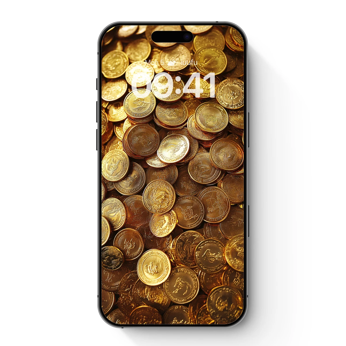 Golden Coin Cascade: A Wealth of Texture and Shine