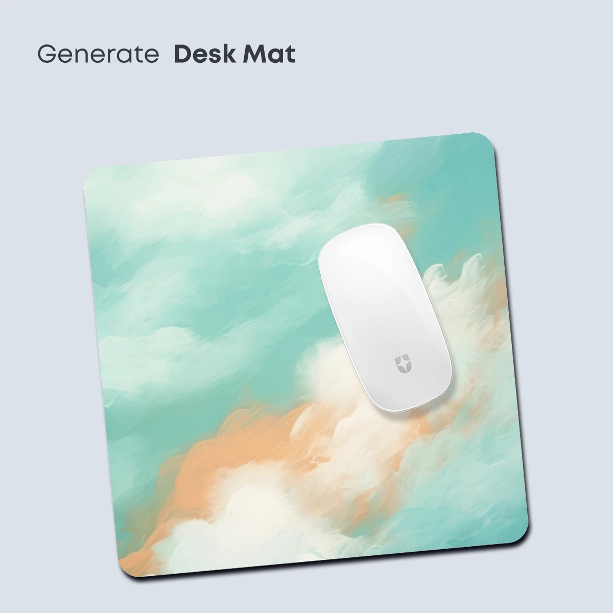 Aqua Dreamscape: Ethereal Clouds and Coral Hues - Image 4