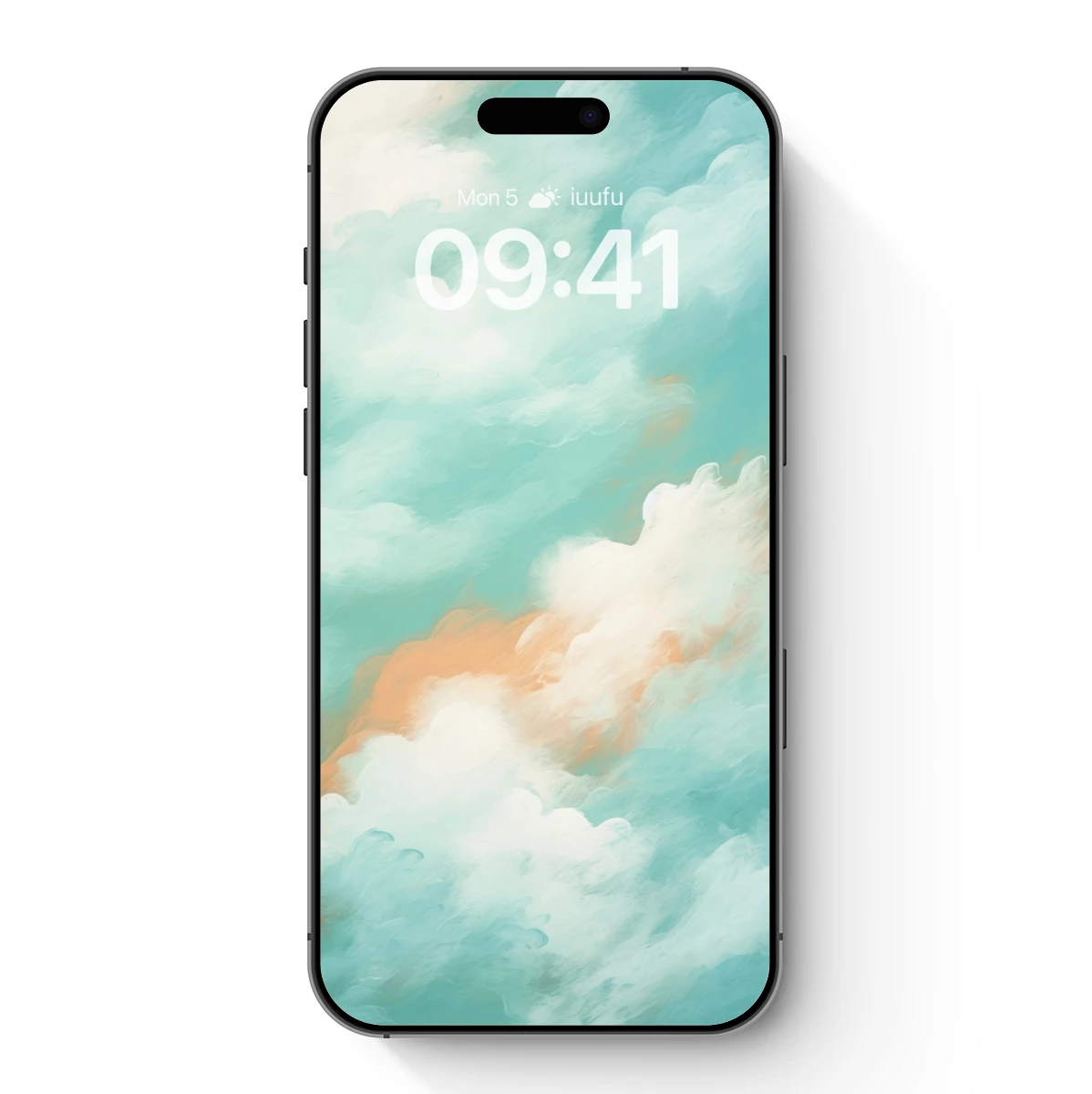 Aqua Dreamscape: Ethereal Clouds and Coral Hues