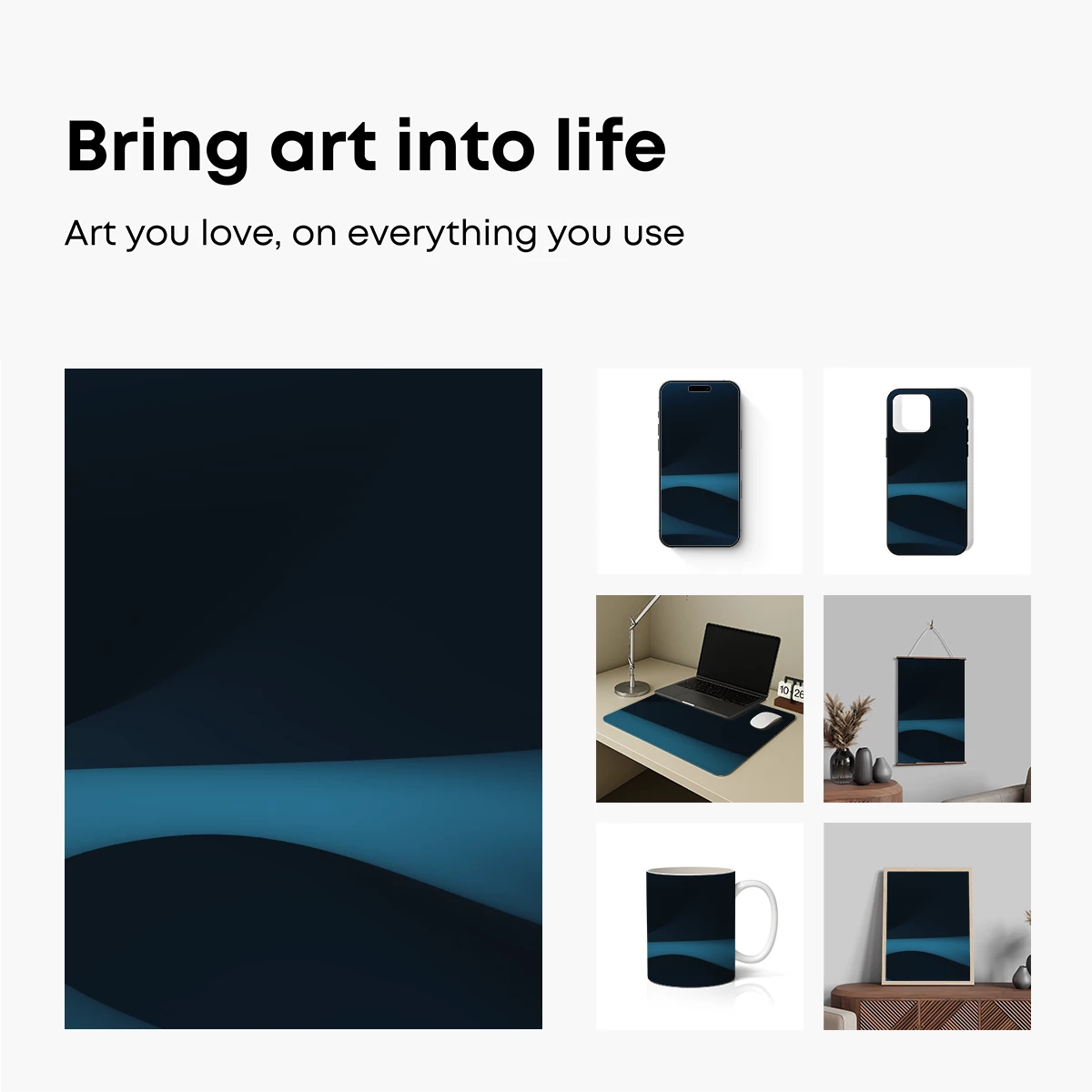 Ethereal Blue Waves: A Digital Odyssey - Image 2