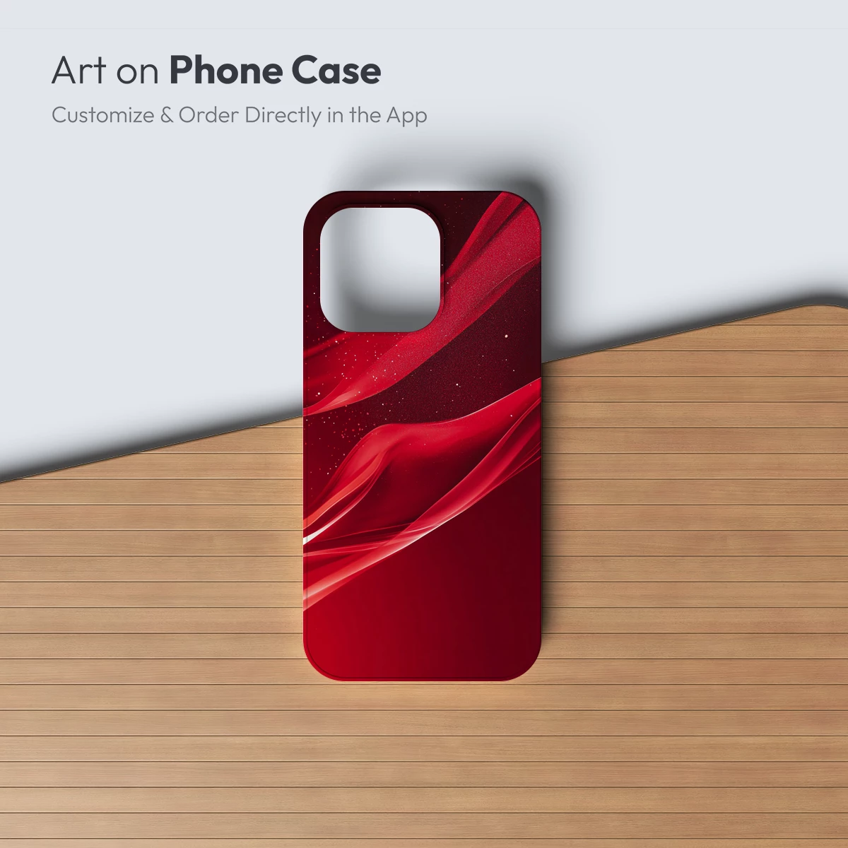 Elegant Crimson Waves: A Symphony of Flow and Sparkle - Image 2