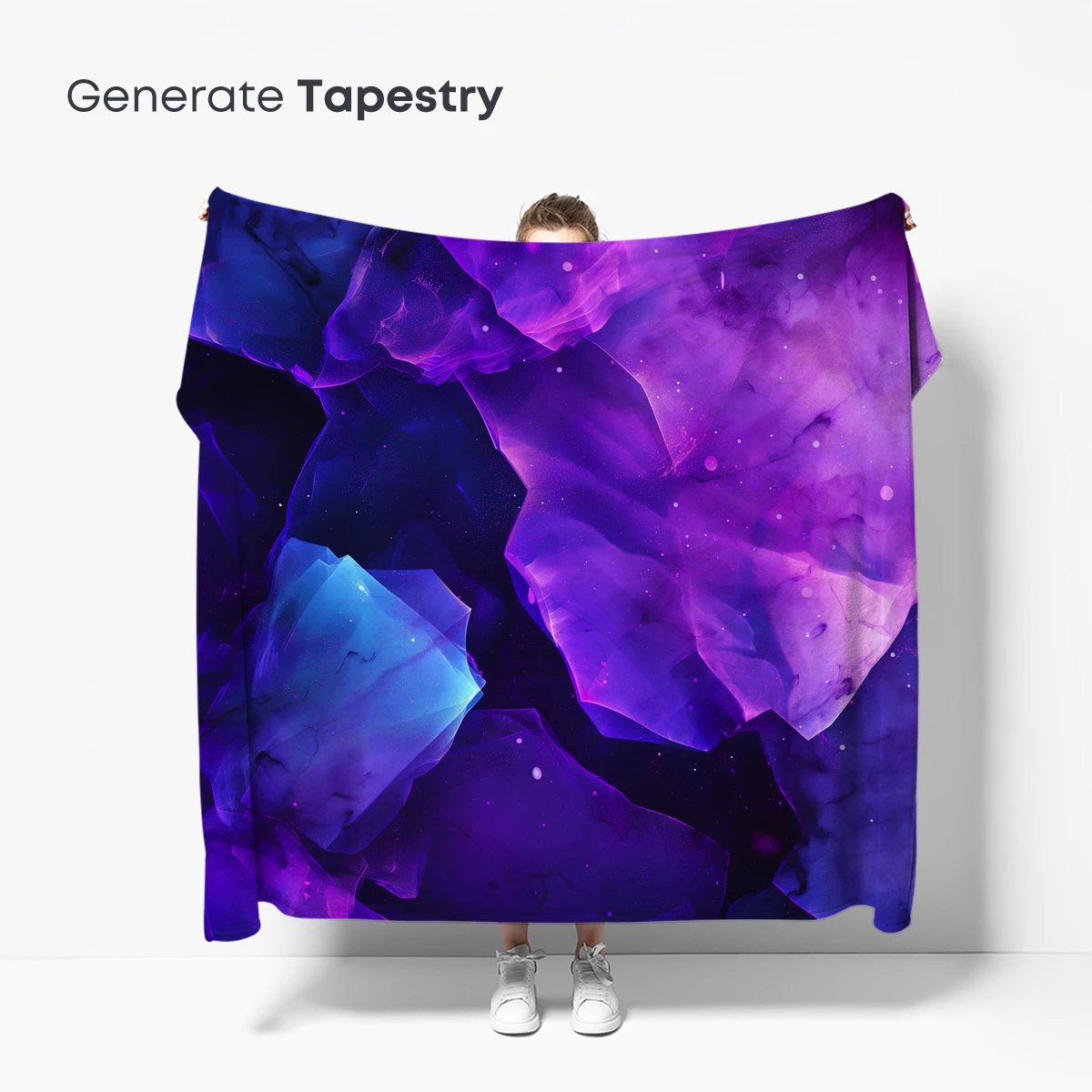 Galactic Crystal Nebula: A Symphony of Purple and Blue Hues - Image 5