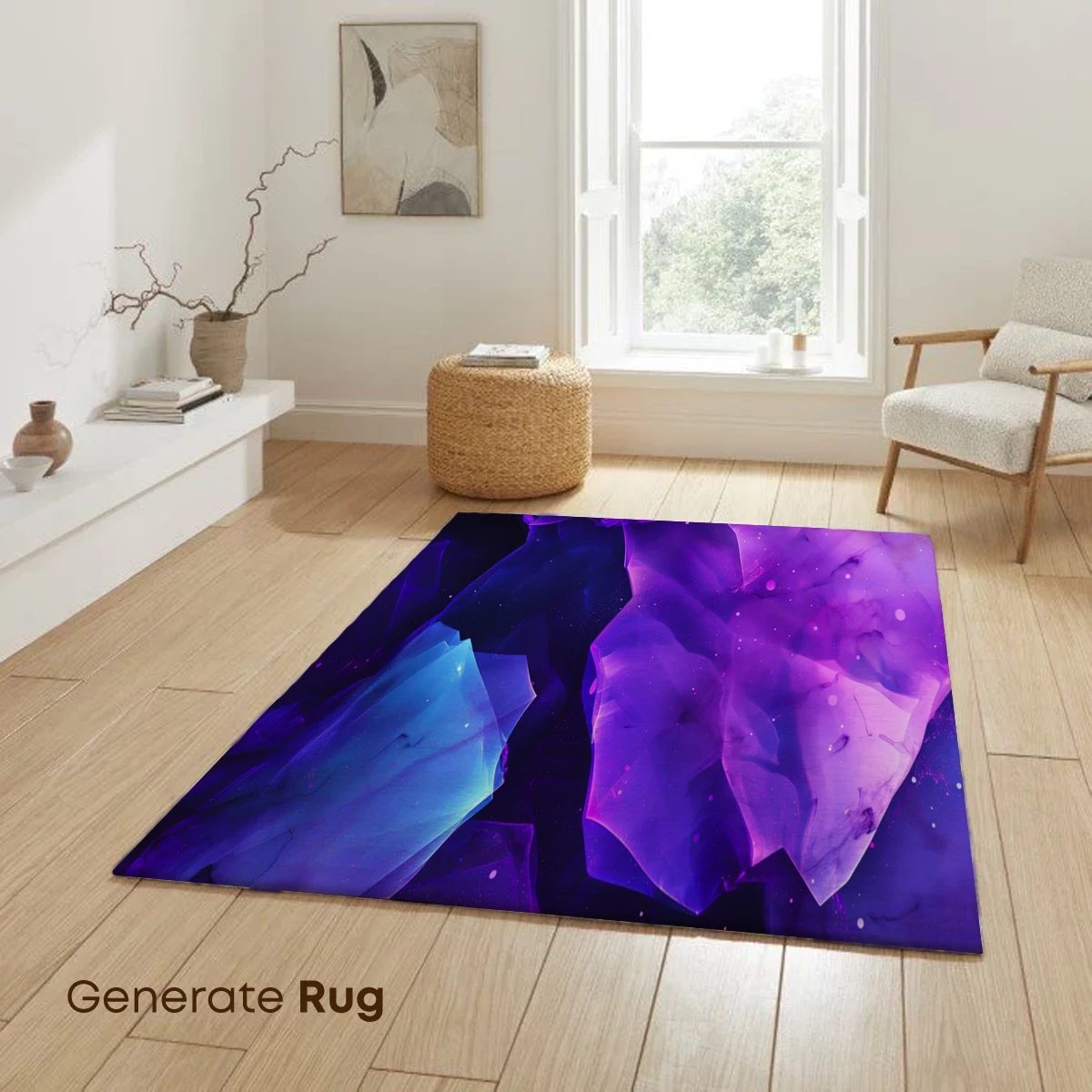 Galactic Crystal Nebula: A Symphony of Purple and Blue Hues - Image 6