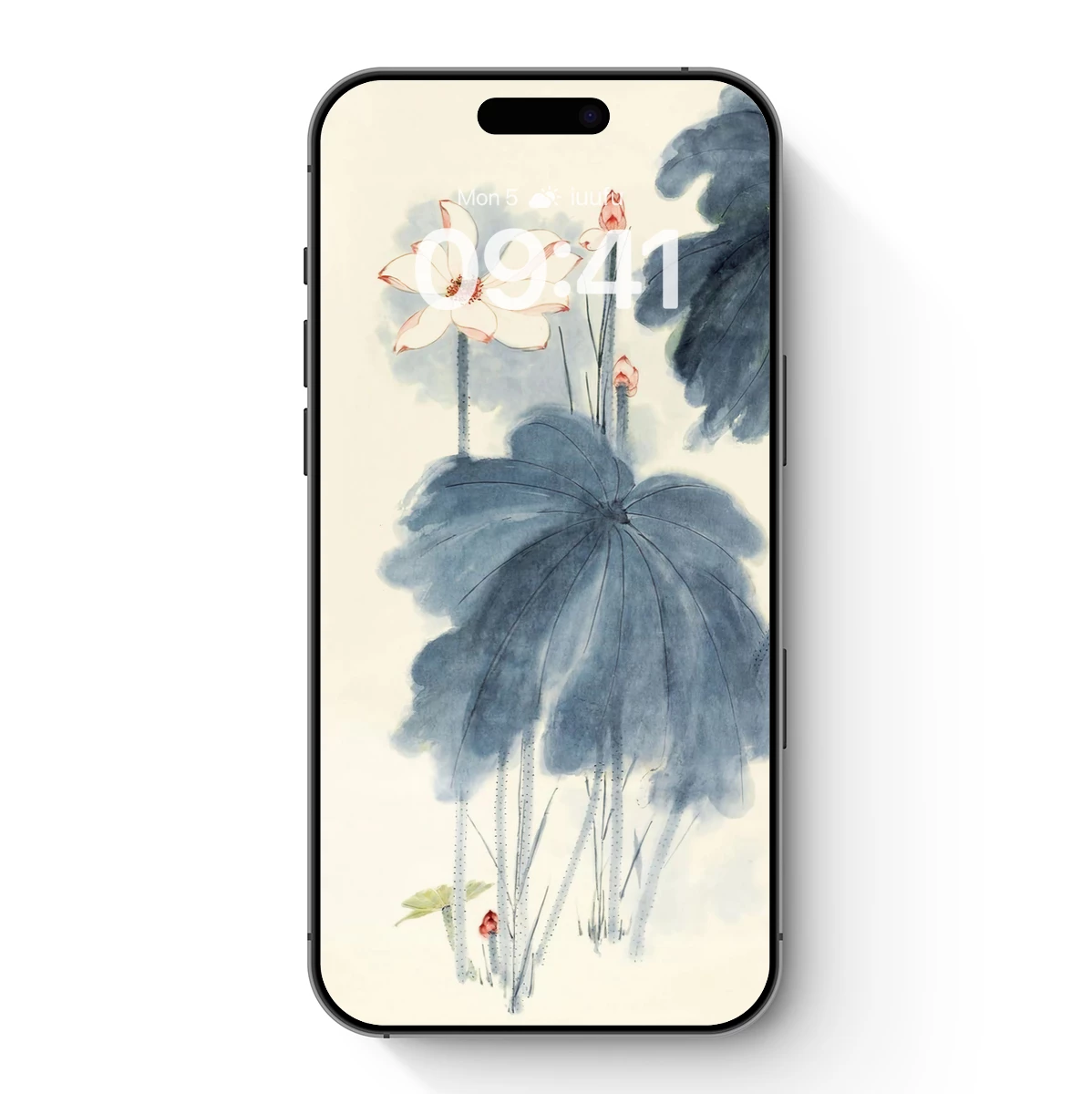 Elegant Lotus Serenity: Ink Wash Artistry