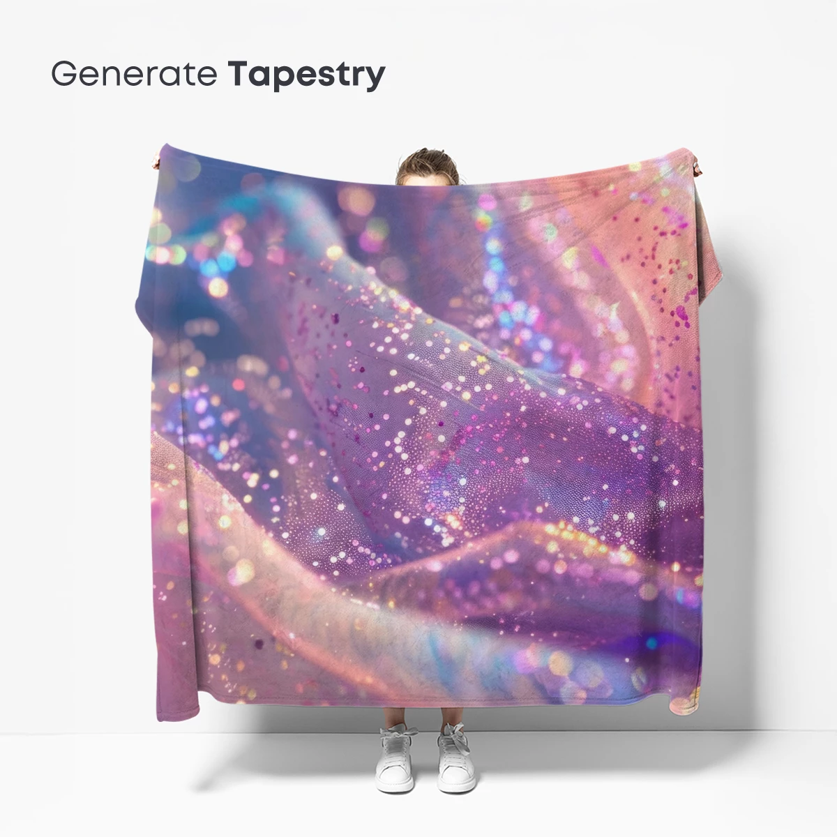 Iridescent Fabric Dream: Glittering Waves of Color - Image 5