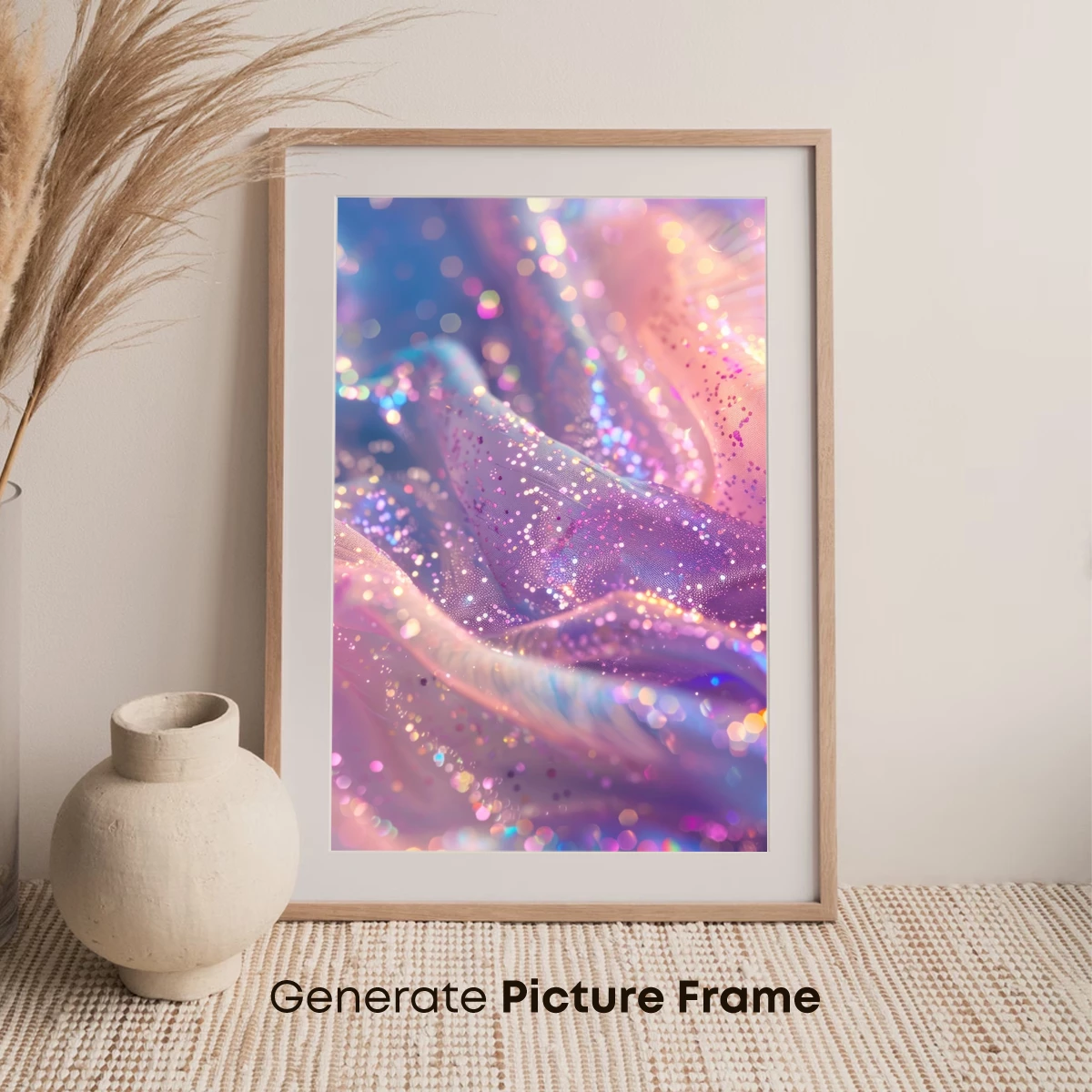 Iridescent Fabric Dream: Glittering Waves of Color - Image 7