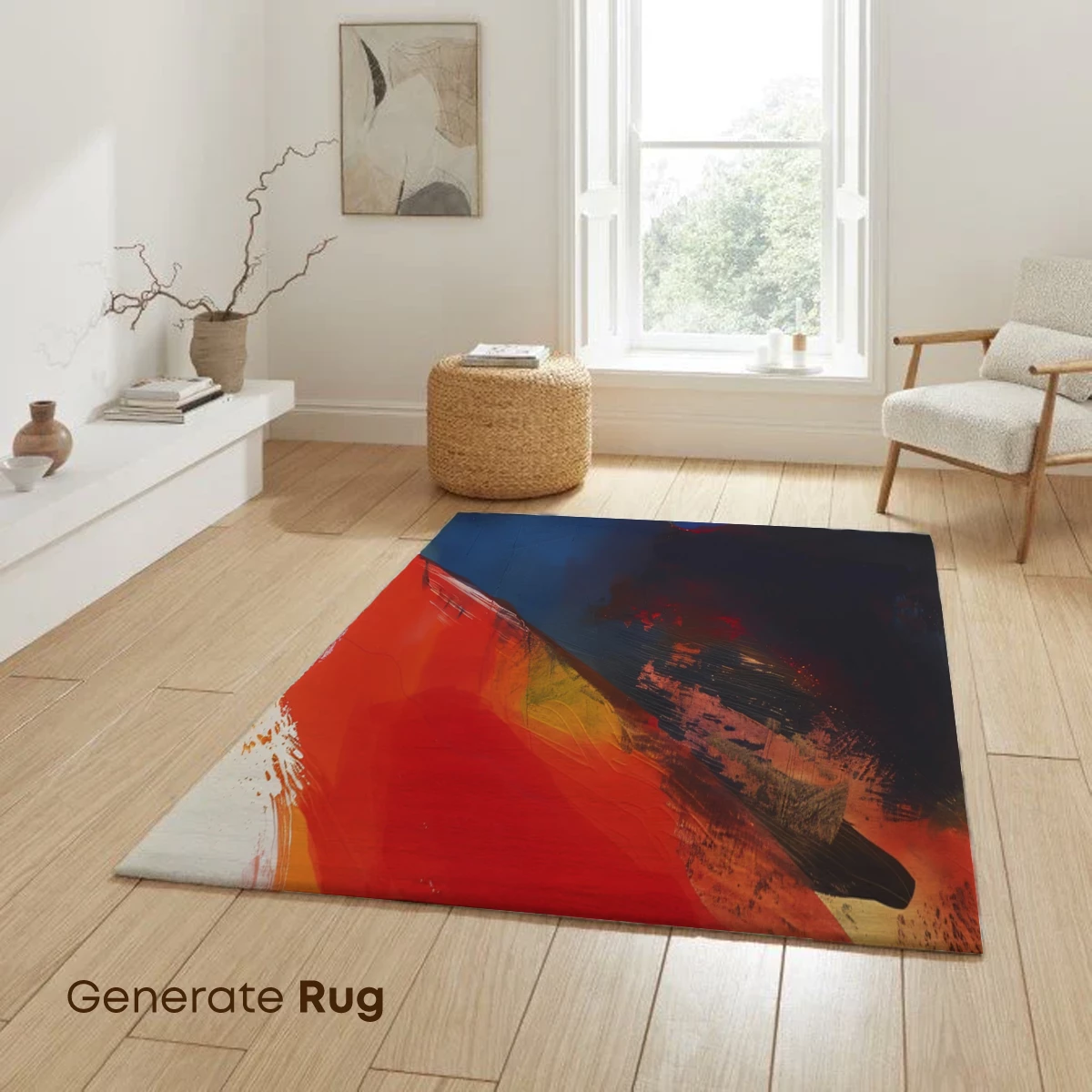 Abstract Horizon: Fusion of Fire and Twilight - Image 6