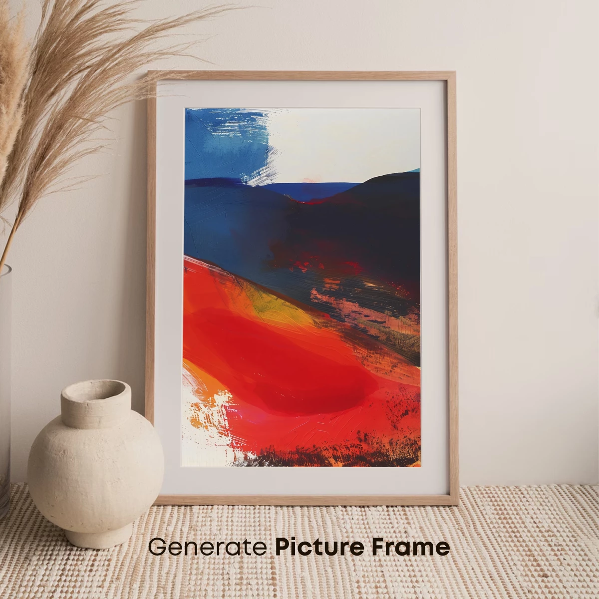 Abstract Horizon: Fusion of Fire and Twilight - Image 7