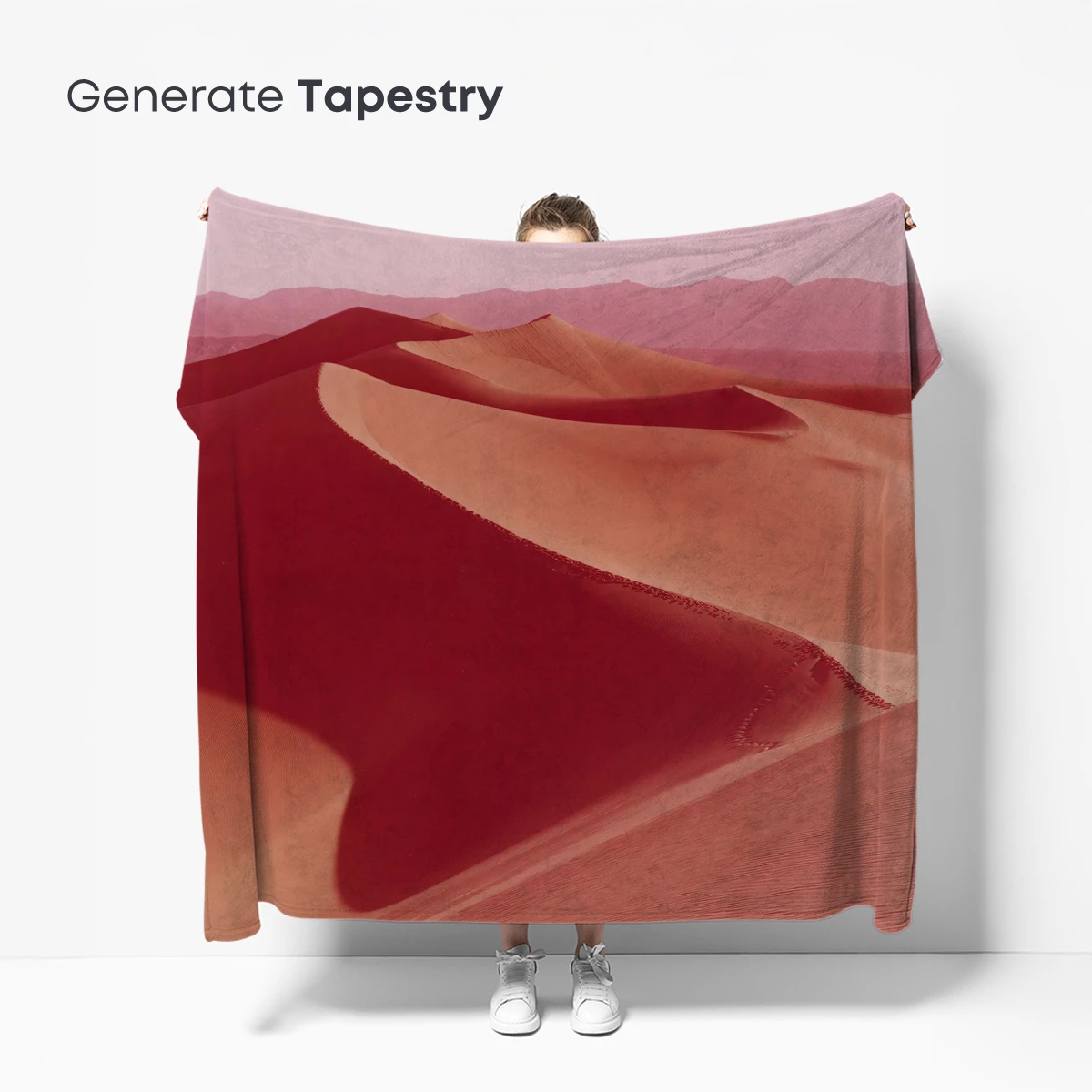 Desert Dunes in Crimson Hues - Image 5