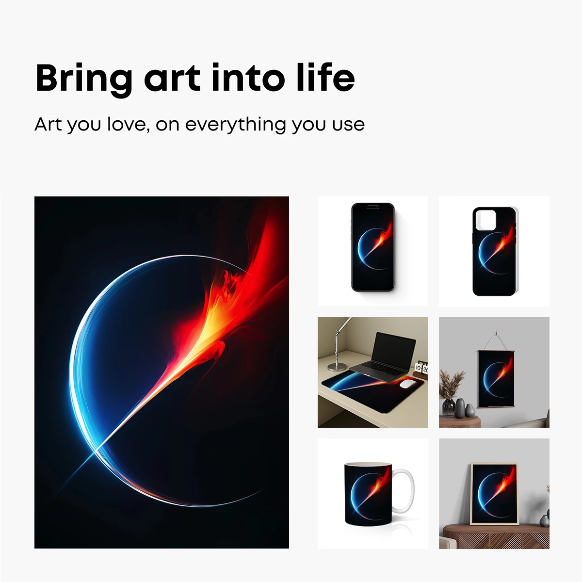 Eclipse of Flames: Abstract Fusion Art - Image 2