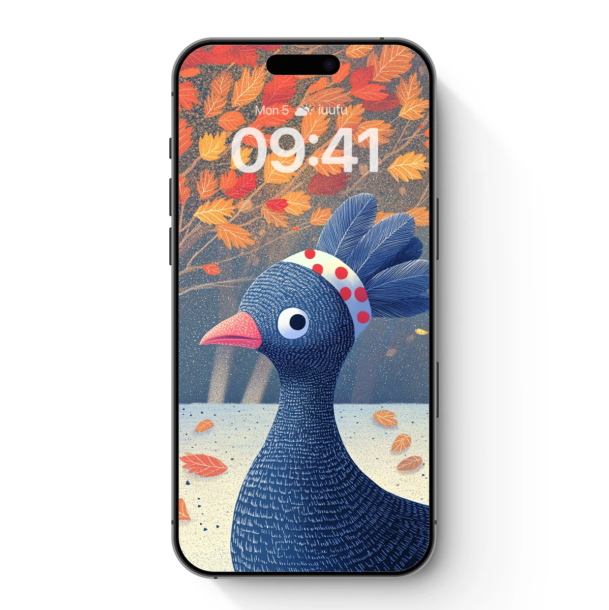 Autumnal Peacock in Whimsical Wonderland