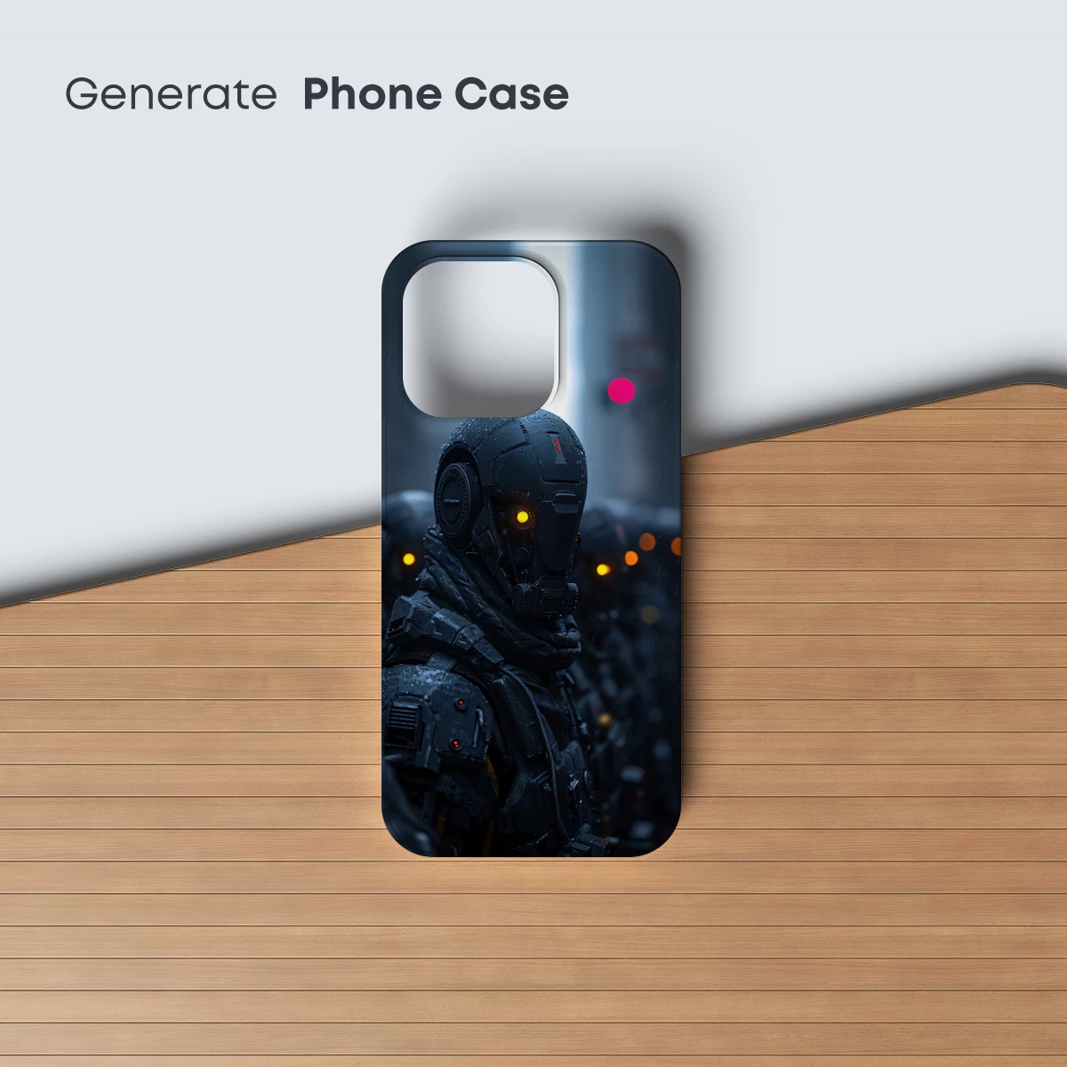 Cybernetic Vanguard: Futuristic Soldier in Rainy Urban Night - Image 3