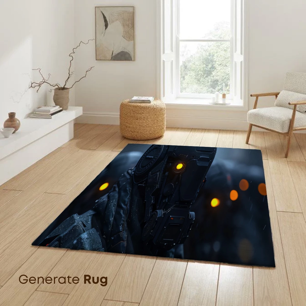 Cybernetic Vanguard: Futuristic Soldier in Rainy Urban Night - Image 6