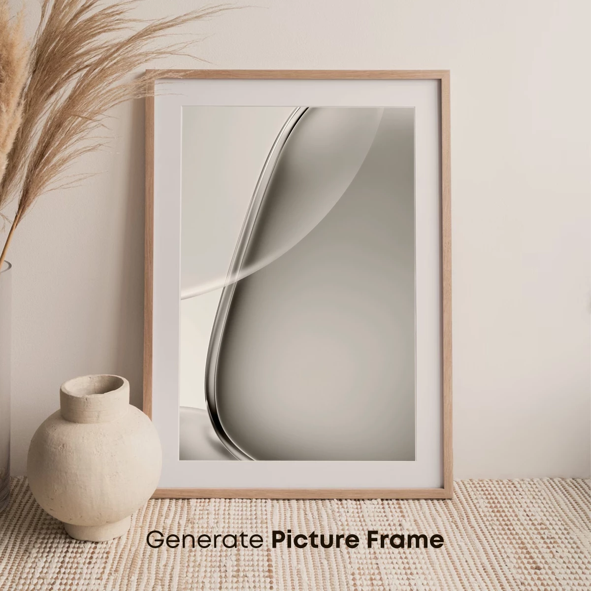 Elegant Silver Curve: A Study in Minimalist Flow - Image 7