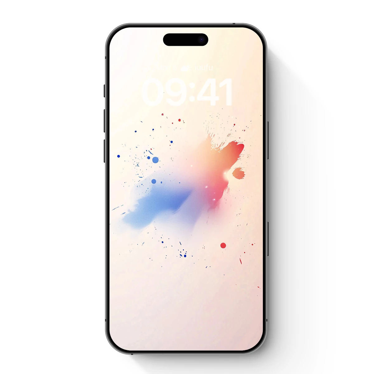 Abstract Splash: Blue and Red Fusion