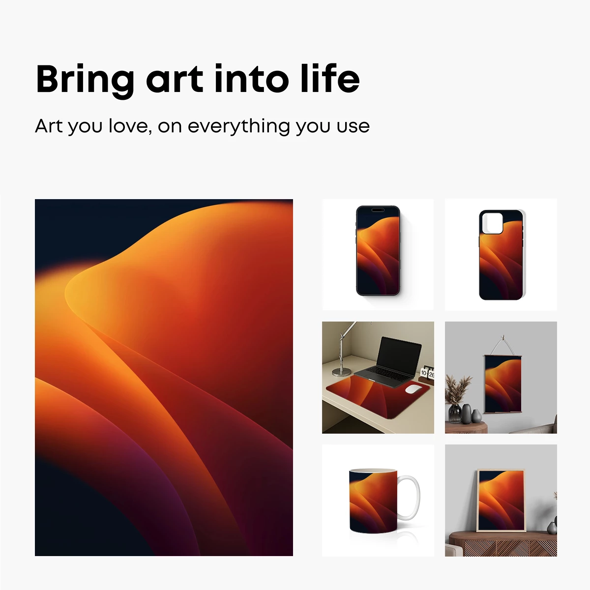 Fiery Abstract Waves - Image 2