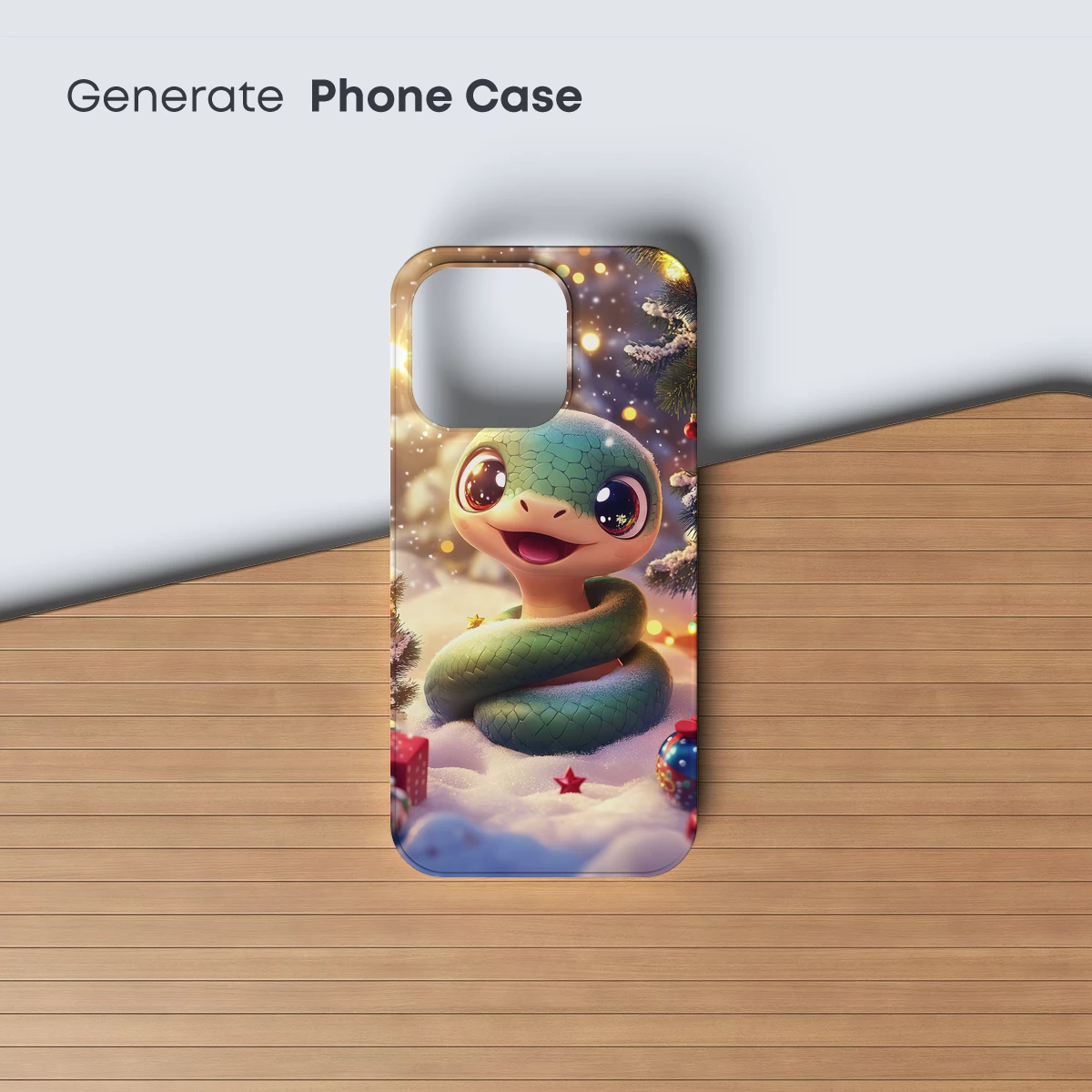 Charming Snake in a Festive Winter Wonderland - Image 3