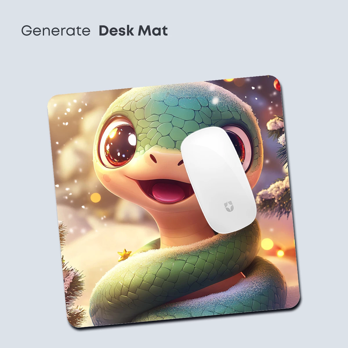 Charming Snake in a Festive Winter Wonderland - Image 4