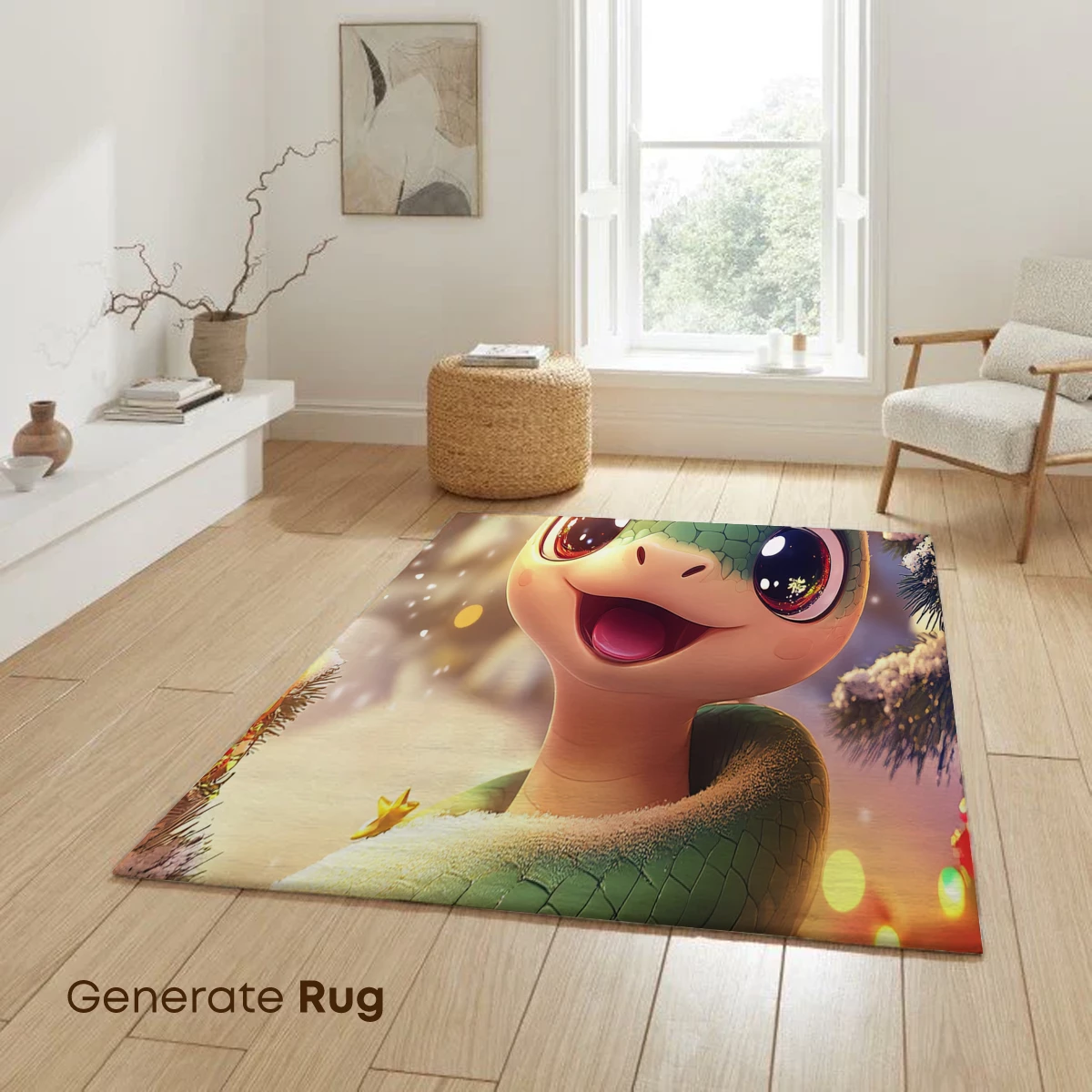 Charming Snake in a Festive Winter Wonderland - Image 6