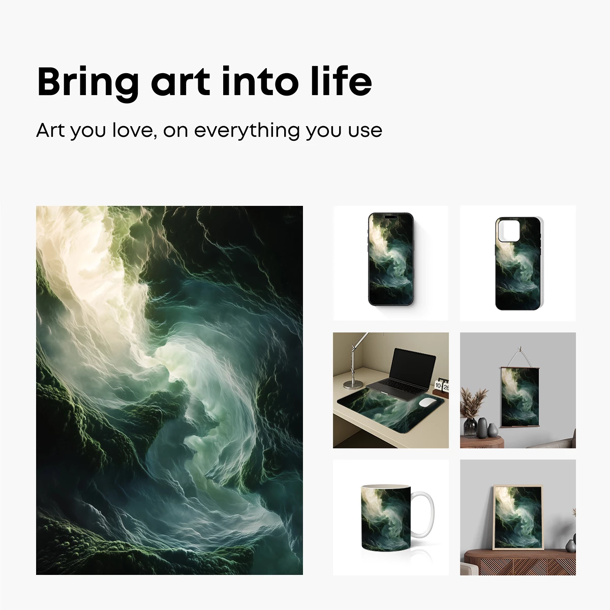 Mystic Cloud Vortex: Ethereal Whirlpool of Light and Shadow - Image 2