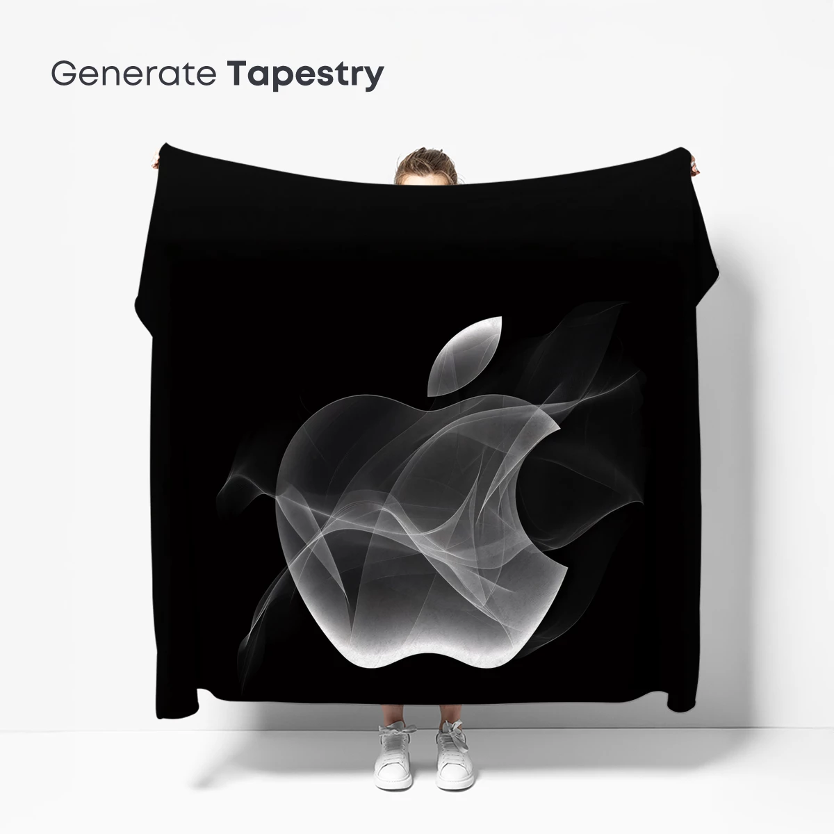 Ethereal Apple Logo: Digital Smoke Art - Image 5