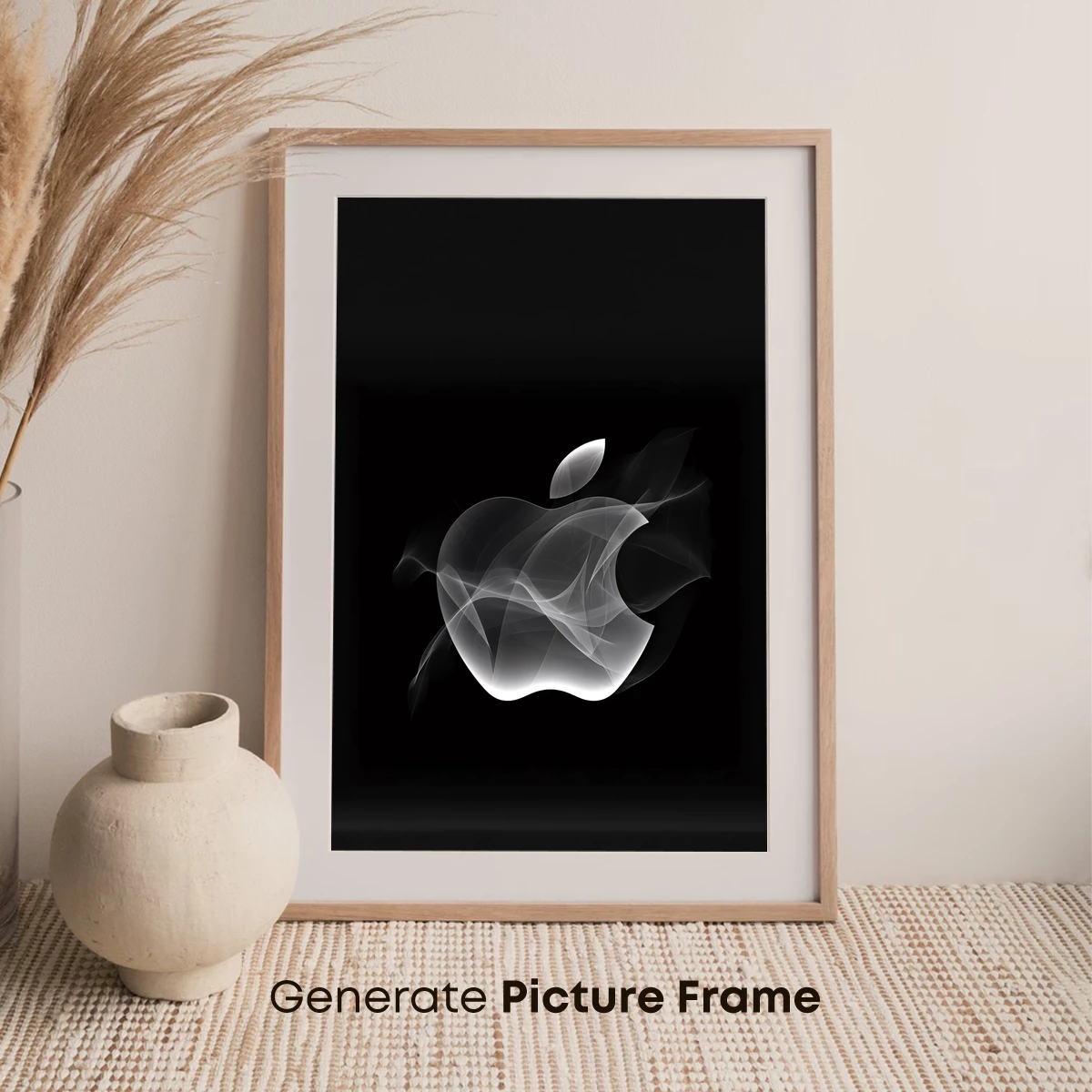 Ethereal Apple Logo: Digital Smoke Art - Image 7