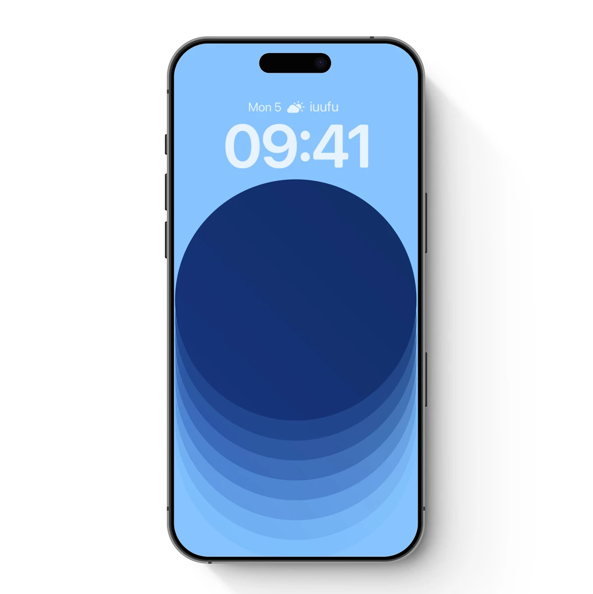 Blue Gradient Eclipse: A Study in Depth and Hue