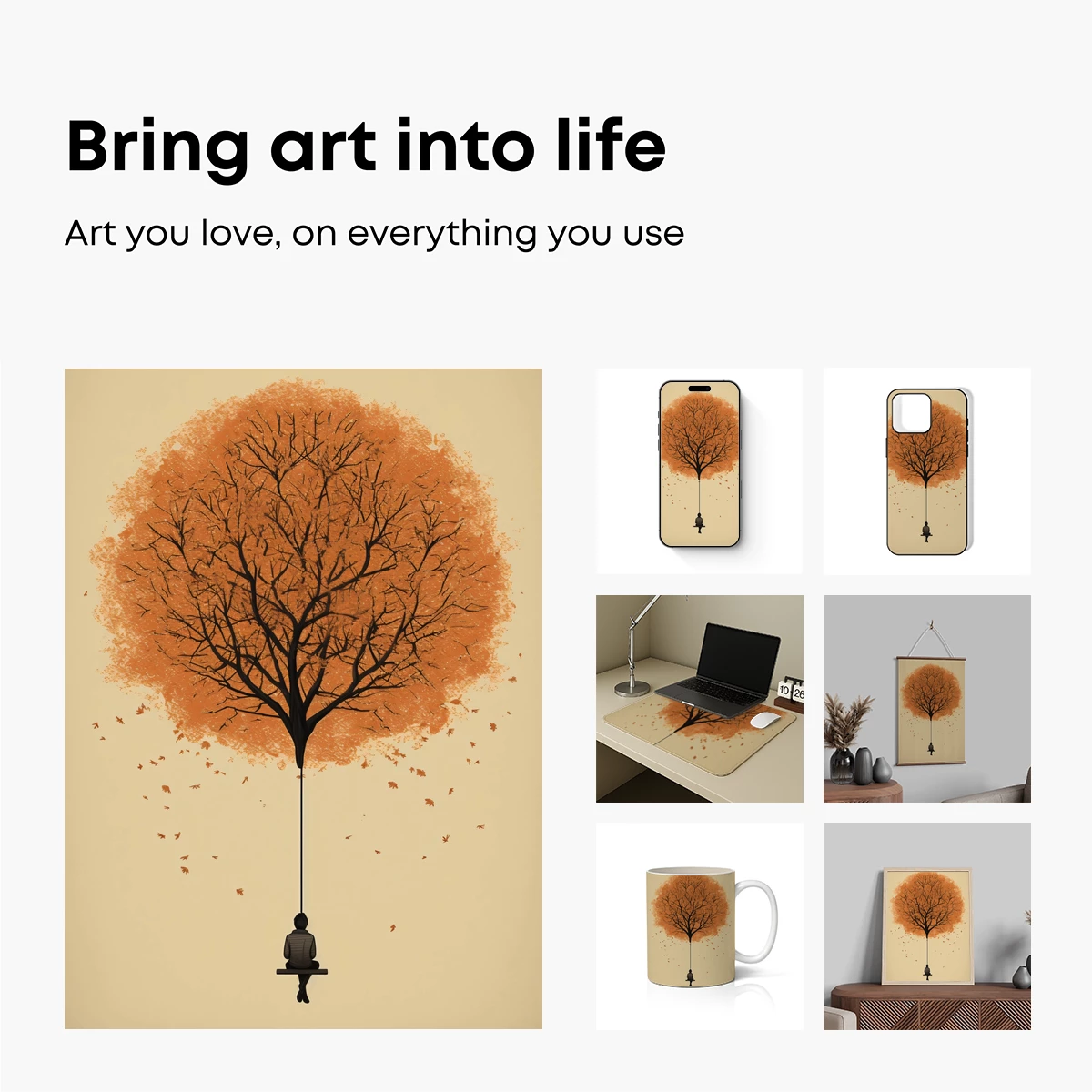 Autumn's Ascension: A Tree in the Sky - Image 2