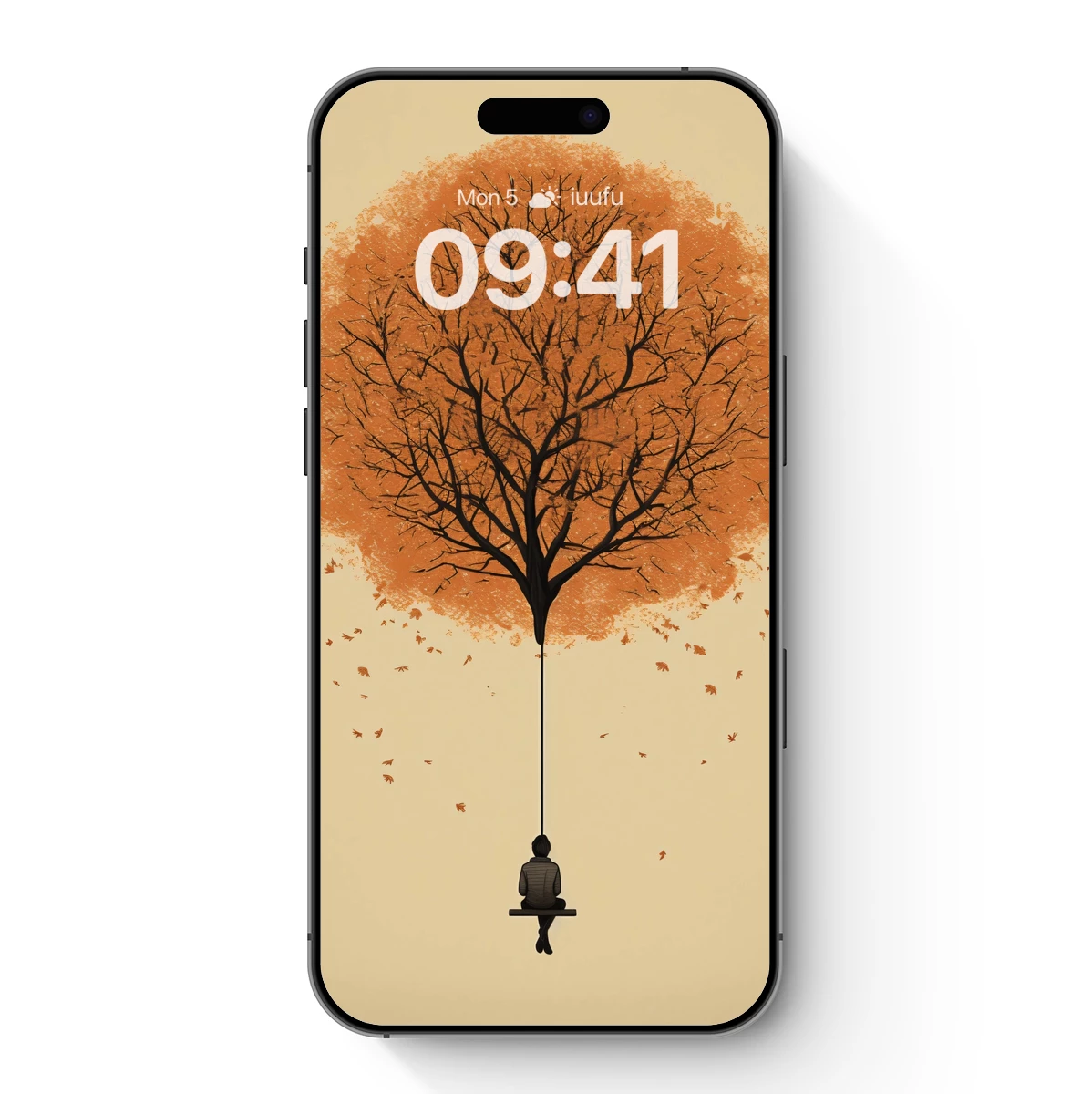 Autumn's Ascension: A Tree in the Sky